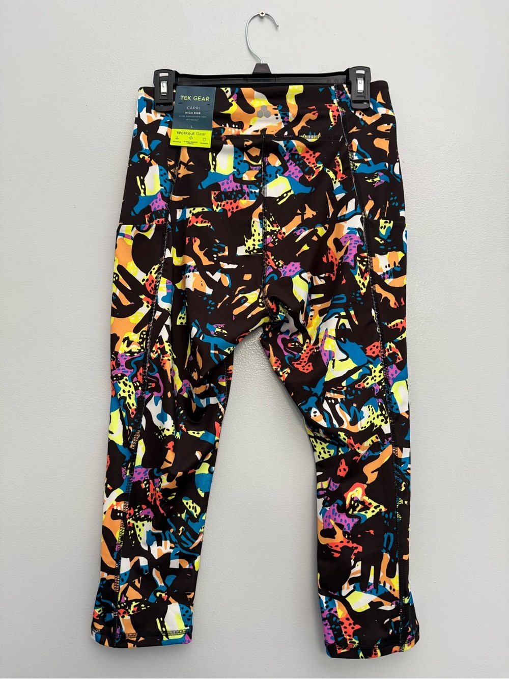 Tek Gear Capri High Rise Multicolor Leggings New with Tags